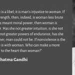 Quote on women by Mahatama Gandhi