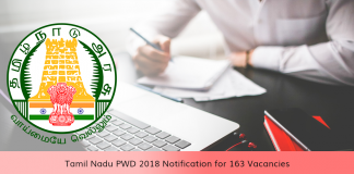 Tamil Nadu PWD 2018 Notification