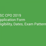 SSC CPO Recruitment 2019