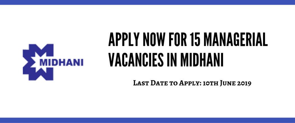 MIDHANI Recruitment 2019