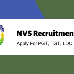 NVS Recruitment 2019