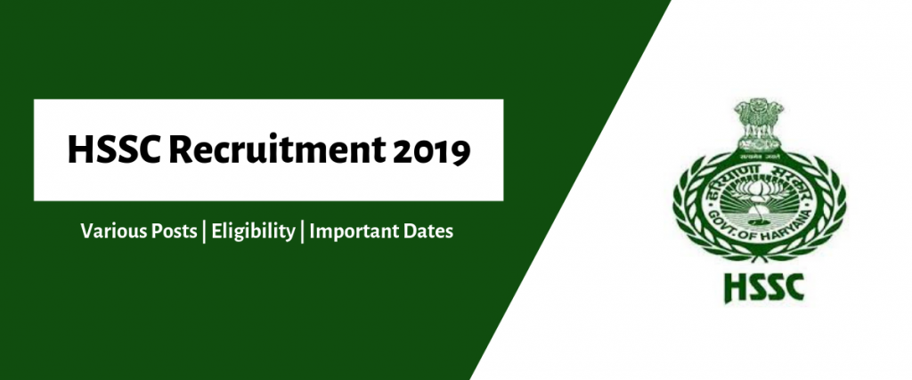 HSSC Various Post Recruitment 2019