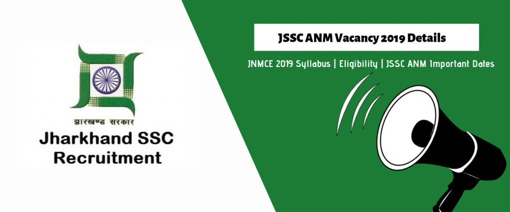 JSSC ANM Recruitment 2019