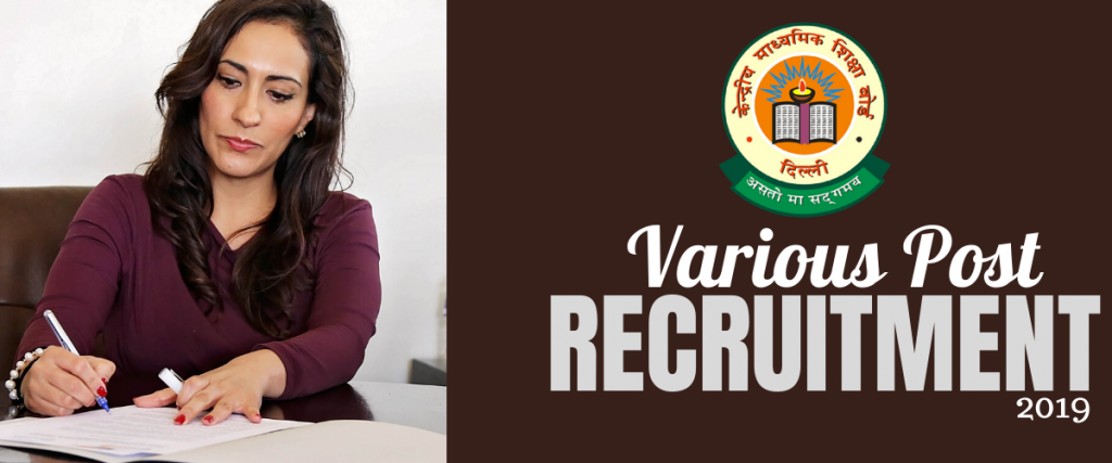 CBSE Various Post recruitment 2019