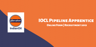 IOCL Pipeline Apprentice Online Form 2019