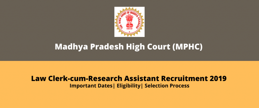 MPHC Law Clerk-cum-Research Assistant Recruitment 2019