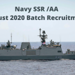 Navy SSR AA August 2020 Batch Recruitment and Online Form