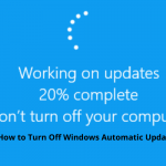 How to disable automatic update or forced restart in windows 7,8 and 10