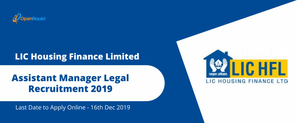LIC HFL Assistant Manager Legal Recruitment 2019